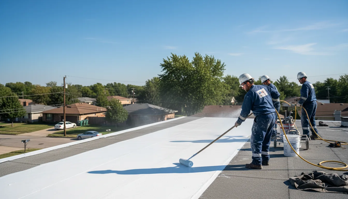 Commercial roof coating in Caroleen, NC near me